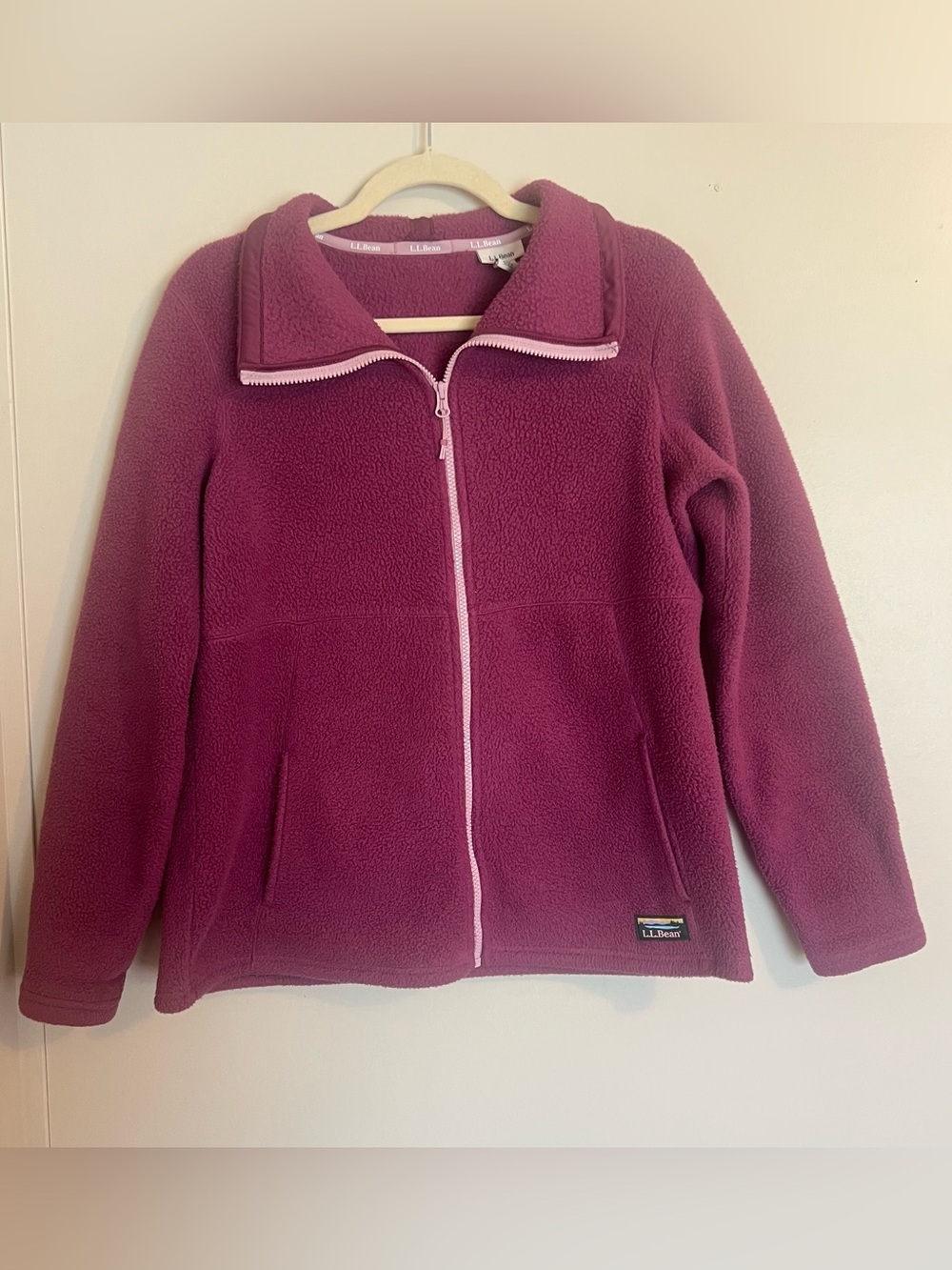 L.L. Bean Womebs Plum Full-Zip Fleece Jacket